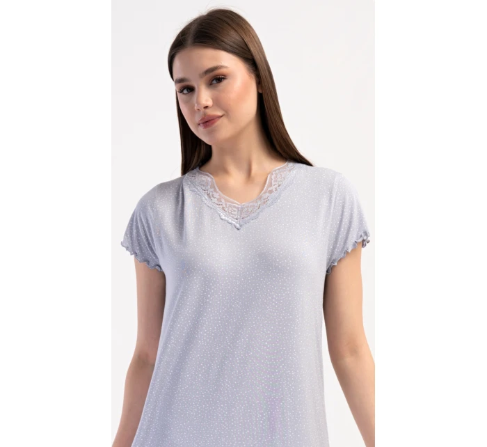 Dámska nočná košeľa s krátkym rukávom Snowflake