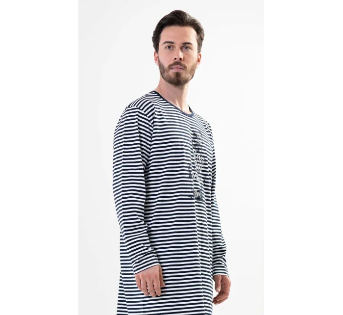 Pánská noční košile s dlouhým rukávem model 17742194 - Vienetta MAN Pánská noční košile s dlouhým rukávem model 17742194 - Vienetta MAN