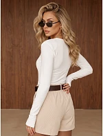 Bluzka damska z rękawem biała model 22394715 - FashionStreet