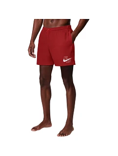 Plavky Nike Logo Lap 5" Volley, červené, NESSG574 614
