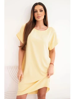 Šaty s vreckami žlté