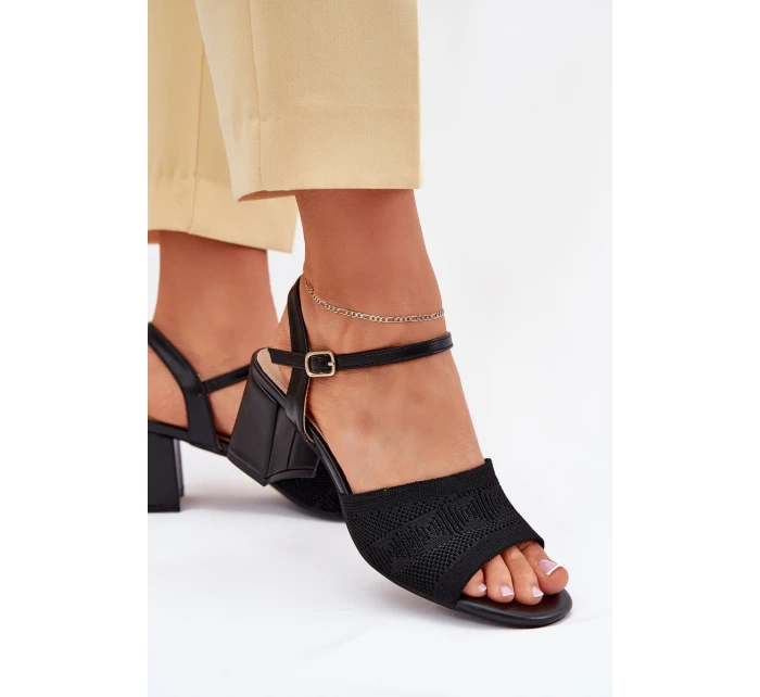 Dámské Sandály Na Podpatku Černé model 21702384 - Boto