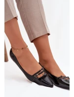 Lakované baleríny s proužky Černé Zarelia