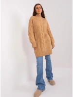 Sweter AT SW  camelowy model 18884816 - FPrice