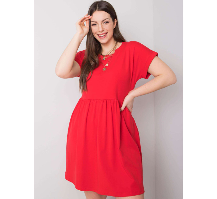 Väčšie červené bavlnené šaty