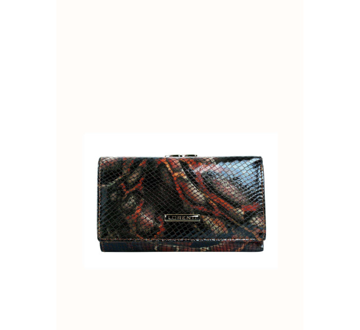 Dámska kožená peňaženka v čiernej a červenej farbe