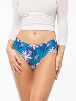 Dámske nohavičky Tissento Simple Classic Blue s kvetmi - Julimex