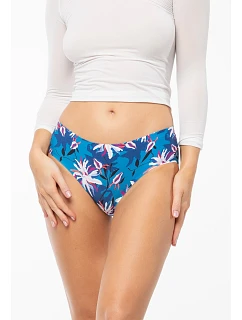 Dámské kalhotky model 22076996 Simple Classic modré s květy - Julimex