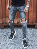 Pánské tmavě šedé džínové kalhoty Dstreet model 21965791 - FashionStreet Pánské tmavě šedé džínové kalhoty Dstreet model 21965791 - FashionStreet