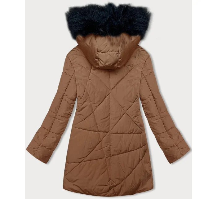 Dámska zimná bunda s kožušinou (V715)