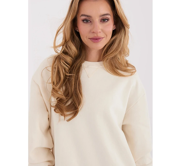 Bawełniana damska bluza basic Goodlookin ecru (A1047)