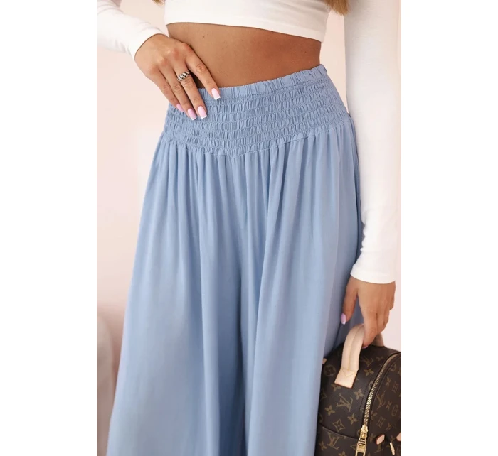 Dámské kalhoty z viskózy s elastickým pasem z model 21896578 - K-Fashion