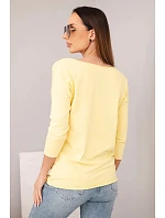 Dámska blúzka s lodičkovým výstrihom lemon