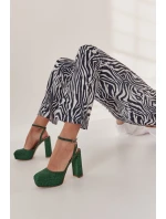 Dámské sandály třpytivé na podpatku model 21597005 - Boto