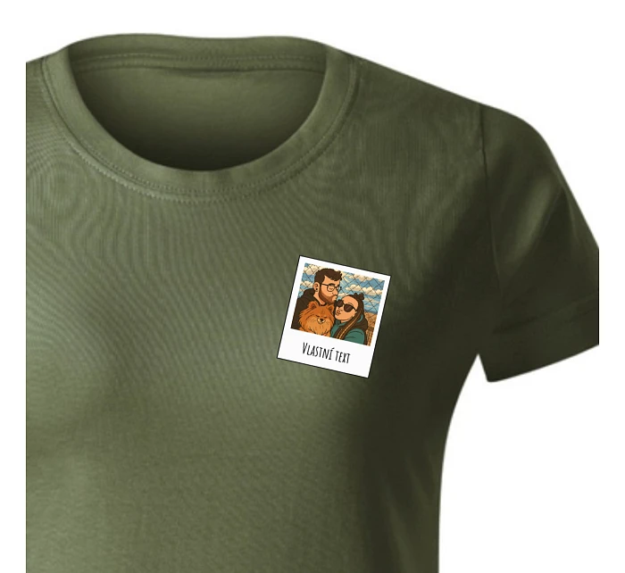 Personalizované dámské tričko s polaroidem