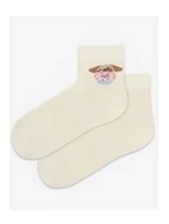TENKÉ PONOŽKY FARBA 2-6 ROKOV DIEVČATÁ OFF WHITE 24-26
