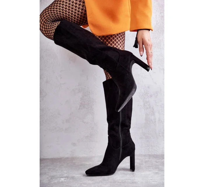 Čižmy na podpätku model 173449 Step in style