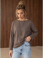 Dámska bavlnená blúzka oversize s príveskom Fango FashionStreet RY2943 Dámska bavlnená blúzka oversize s príveskom Fango FashionStreet RY2943