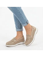 Dámská zlatá prolamovaná obuv  model 22078931 - LEONE