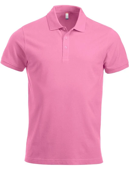 Clique Classic Lincoln S/S Pánske polo tričko z hrubej bavlny 67.8244 jasne ružové Clique Classic Lincoln S/S Pánske polo tričko z hrubej bavlny 67.8244 jasne ružové