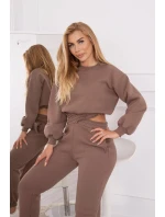 Zateplený set s krátkou mikinou mocca Zateplený set s krátkou mikinou mocca