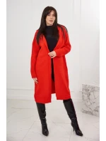 Sveter s kapucňou červený