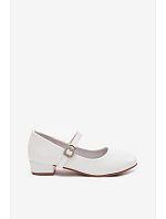 Dětské balerínky s páskem  Bílé model 22069559 - VINCEZA