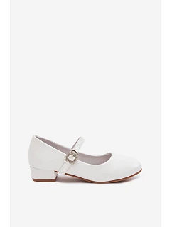 Dětské balerínky s páskem  Bílé model 22069559 - VINCEZA