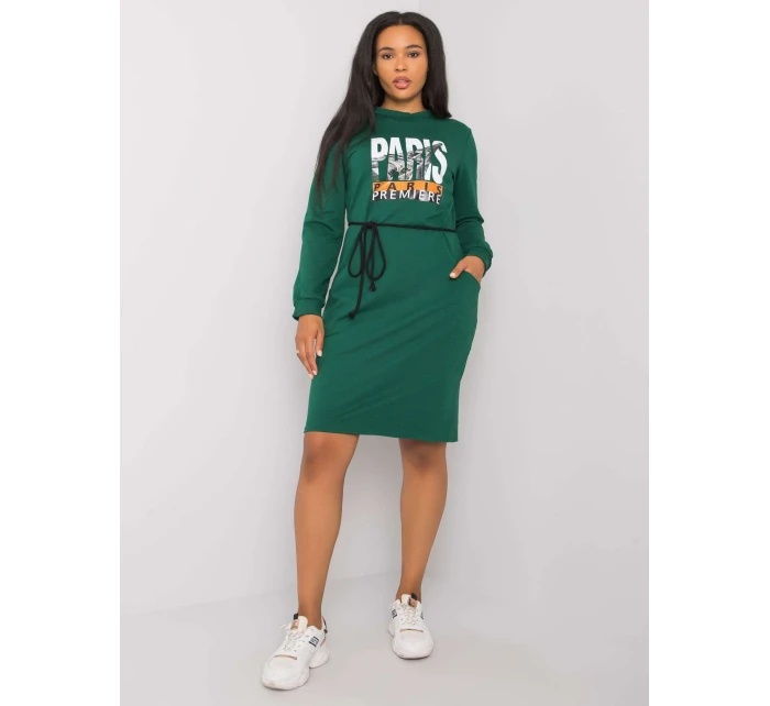Šaty LK SK model 17355624 tmavě zelená - FPrice Šaty LK SK model 17355624 tmavě zelená - FPrice