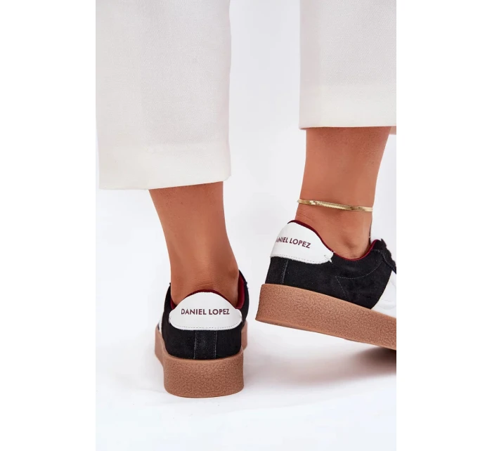 Dámske semišové tenisky Daniel Lopez Just Dare - čierne