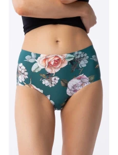 Dámske nohavičky Tea Rose Simple Brasil Maxi Green so vzorom - Julimex