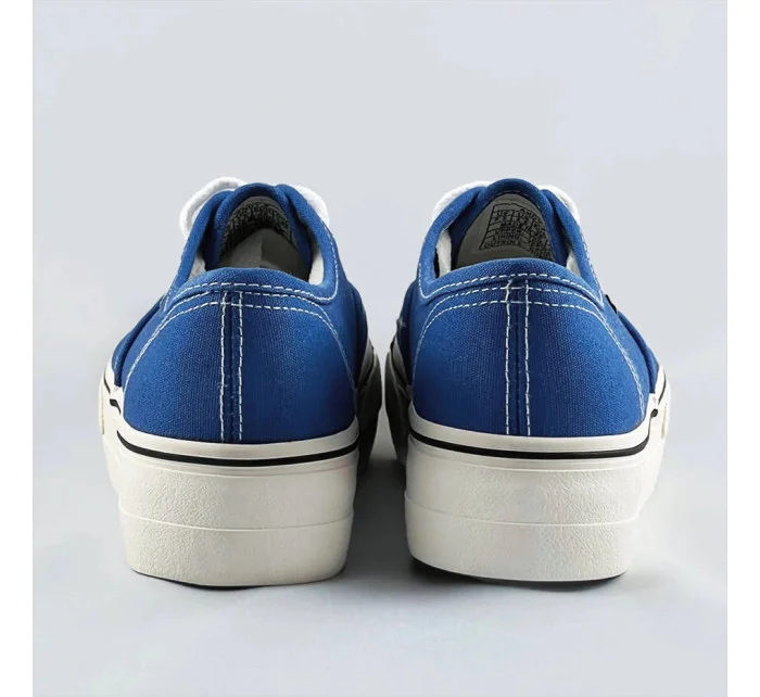 Svetlomodré dámske tenisky s ozdobným prešitím (AW020303)