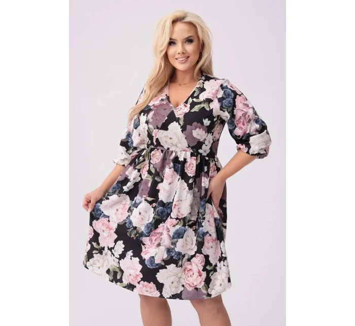 dámské letní květované šaty model 20070178 - Moon dámské letní květované šaty model 20070178 - Moon