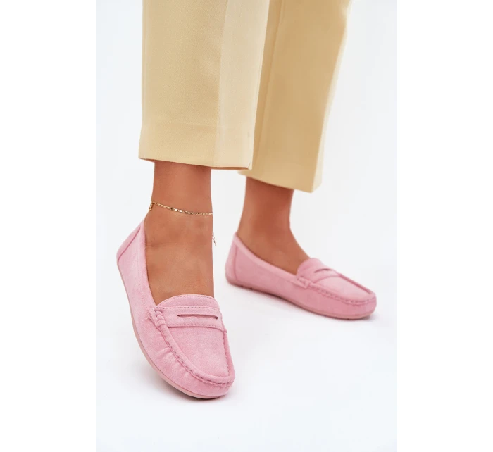 Damskie Zamszowe Mokasyny Jasnoróżowe Lenvie Damskie Zamszowe Mokasyny Jasnoróżowe Lenvie