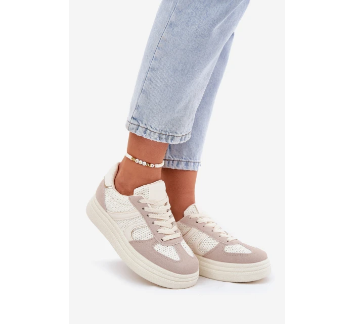 Dámské Tenisky Na Platformě Béžové model 21688256 - Boto