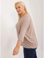 Bluzka RV BZ model 20080921 ciemny bezowy - FPrice Bluzka RV BZ model 20080921 ciemny bezowy - FPrice