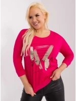 Bluzka RV BZ model 19394609 fuksjowy - FPrice Bluzka RV BZ model 19394609 fuksjowy - FPrice