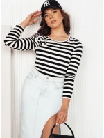 Dámská pruhovaná halenka černá Dstreet model 21975619 - FashionStreet Dámská pruhovaná halenka černá Dstreet model 21975619 - FashionStreet