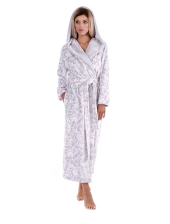 Dámsky župan Flora s kapucňou 3956 9103 dove grey - Vestis