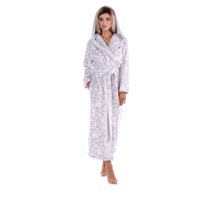 Dámsky župan Flora s kapucňou 3956 9103 dove grey - Vestis