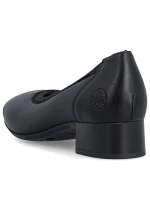 Dámské kožené lodičky na nízkém podpatku černé model 21906644 - Rieker