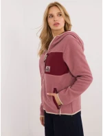 Mikina D20001M02671A3 tmavoružová