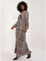 Sukienka DHJ SK model 20105419 czarno beżowy - FPrice