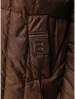 Dámska prešívaná bunda s kapucňou hnedá FashionStreet TY5590