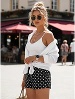 Dámske bavlnené šortky čierne FashionStreet SY0544 Dámske bavlnené šortky čierne FashionStreet SY0544