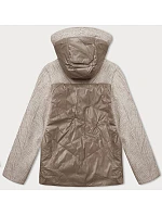 Voľná bunda s odnímateľnou kapucňou Vaston camel-melange (SJ218-036#) Voľná bunda s odnímateľnou kapucňou Vaston camel-melange (SJ218-036#)