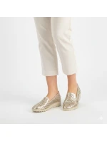 Dámská zlatá prolamovaná obuv model 22021842 - JEZZI