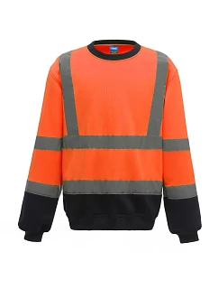 Mikina Yoko HVJ 510 Hi-Vis 79.J510, vysoká viditeľnosť, oranžová/námornícka modrá