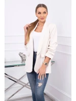 Sako s klopami elegantní světle béžové