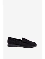 Dámske mokasíny a loafers z ekologického semišu, čierne, Laisie Dámske mokasíny a loafers z ekologického semišu, čierne, Laisie
